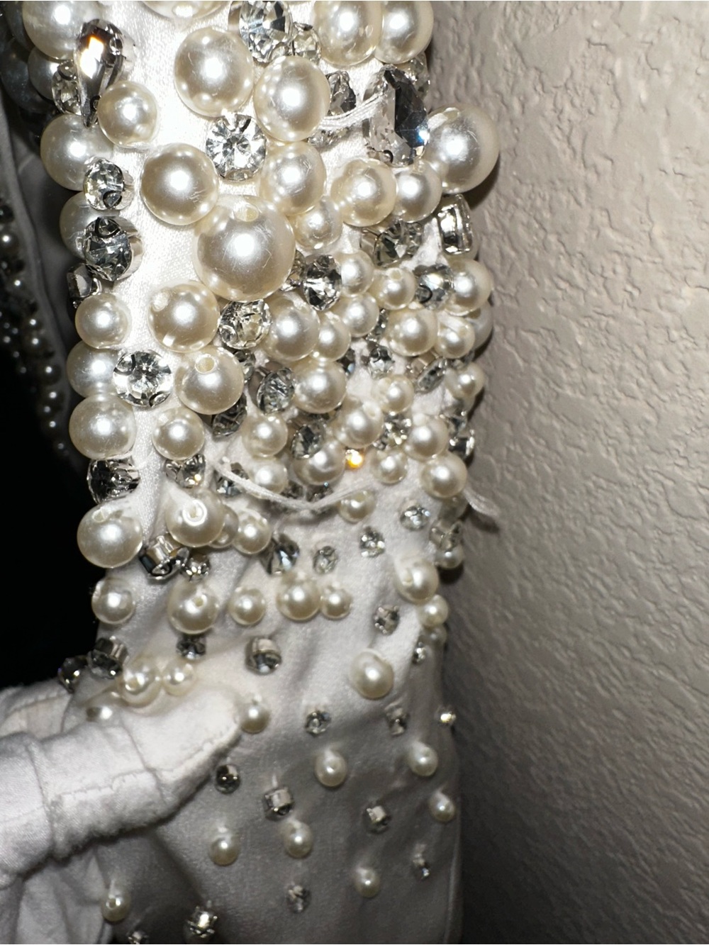 Alice + Olivia Ivory Pearl & Crystal Embellished Blazer Jacket - Picture 12 of 16